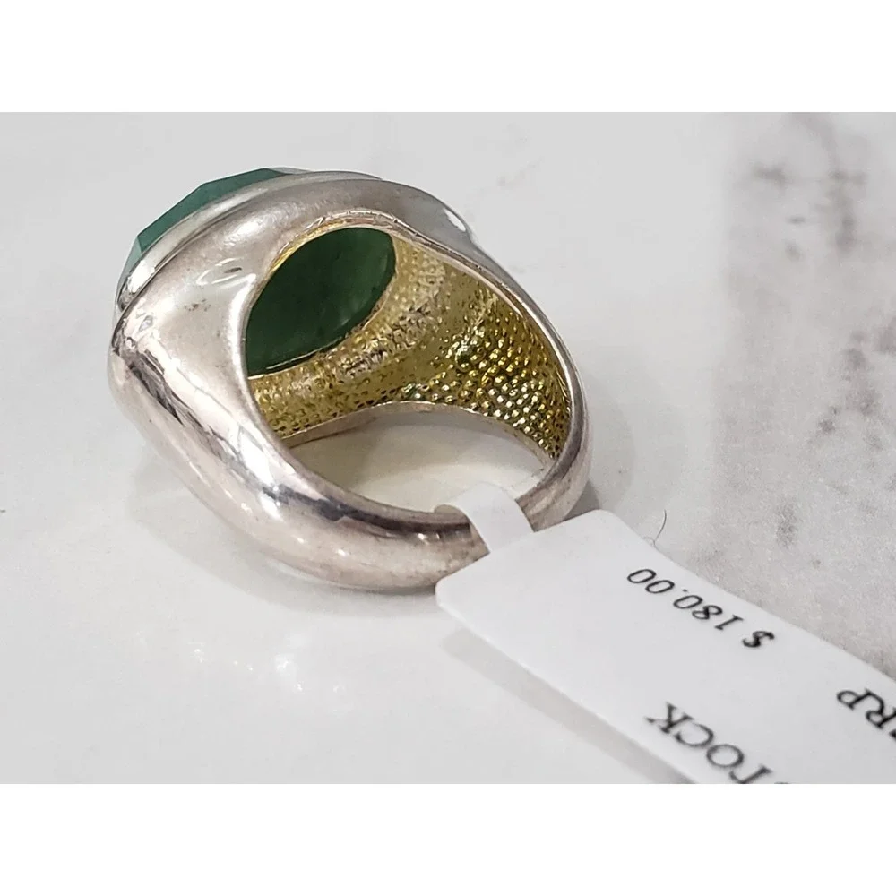 NEW Sz 7 Ring Dome Medieval Mens Womens 80s 90s statement cocktail lauren g adam